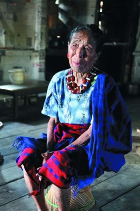 Living history … A 96-year-old Ao woman.