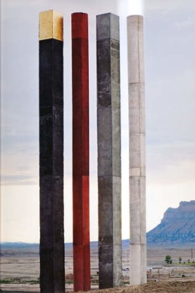 Tall order: Andrew Rogers placed <i>Elements</i>, an 11-metre-high installation, at Green River, Utah.