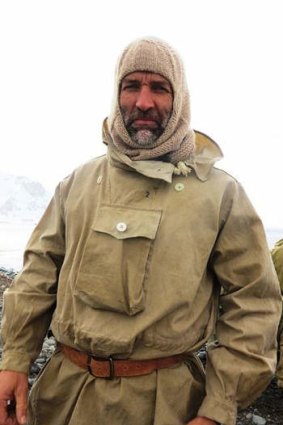 Expedition leader Tim Jarvis in Shackleton era clothing