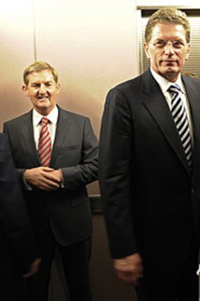 Starting positions: New Victorian leaders Premier Ted Baillieu and his deputy, Peter Ryan.