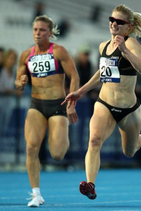 Canberra's Melissa Breen wins the Women's 100 Metre open final at the Australian Athletics Championships.