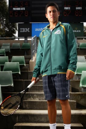 Jason Kubler, a member of the Australian team that won the junior Davis Cup.