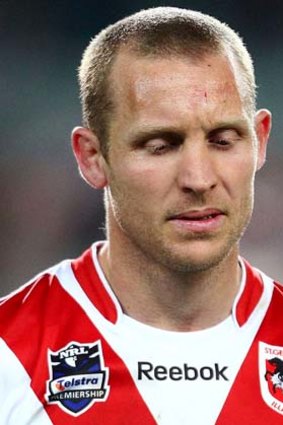Likely to stay &#8230; Ben Hornby after the Dragons' loss to the Roosters on Friday night.