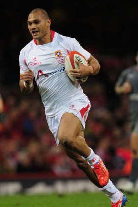 Stern test: Will Helu scored for Tonga in what was a tepid performance from the Welsh.