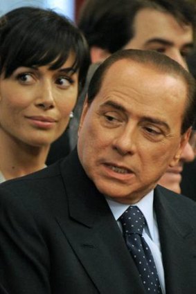 Accused ... Silvio Berlusconi  with Mara Carfagna during his time as prime minister.