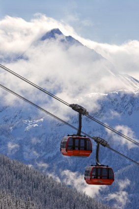 Record breaker: the new Peak 2 Peak gondola at Whistler in Canada.