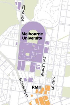 RMIT has plans to build on vacant land behind its Swanston Academic Building.
