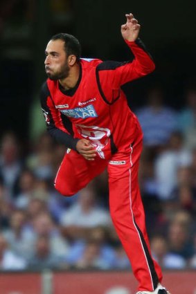 PM's XI call-up: leg-spinner Fawad Ahmed in action for Melbourne Renegades at the SCG on Wednesday.