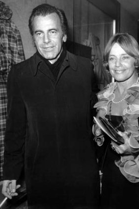 Maximilian Schell and his sister, actress Maria Schell, arriving at a theatre in Munich on November 16, 1977.