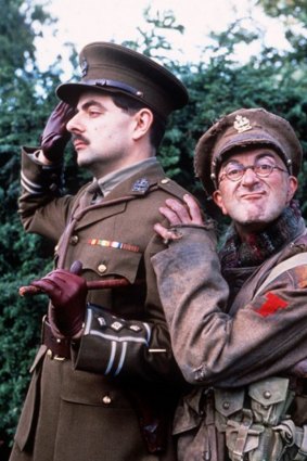 Rowan Atkinson (left) from the WW1 series of Black Adder.