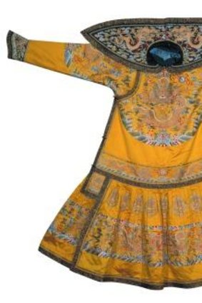 Emperor's ceremonial court robe,  Qing dynasty, circa 1736.