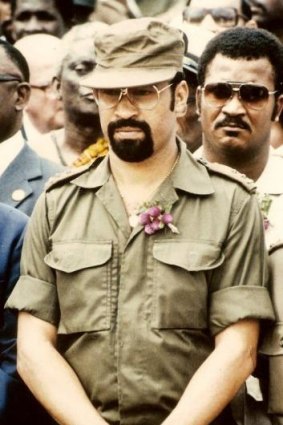 Desi Bouterse while head of the military in 1985.