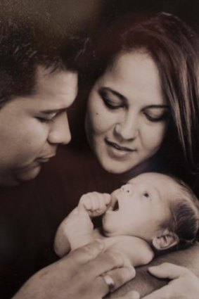 Centre of debate: Marlise Munoz, her husband, Erick, and their son, Mateo, aged 3 weeks.