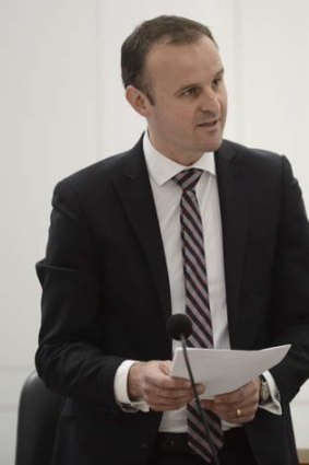 ACT sports minister Andrew Barr.