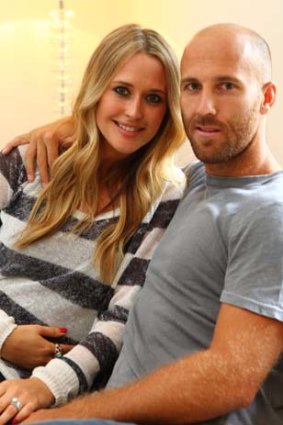 Jarrad McVeigh and wife, Clementine, at their Paddington home.