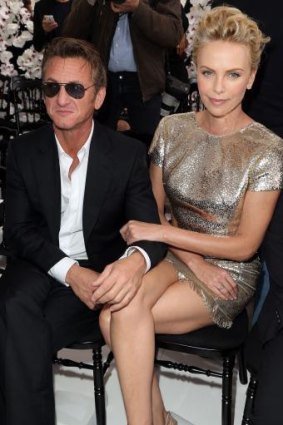 In happier times: Sean Penn and Charlize Theron recently called off their engagement. 
