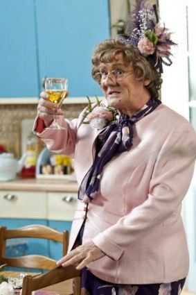Irish mammy Agnes (Brendan O'Carroll) rules the roost in <i>Mrs Brown's Boys</i>.
