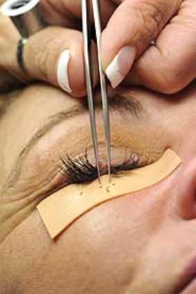 Lash extensions, which can cost up to $180 a session at Lash Out Lashes, are growing in popularity.