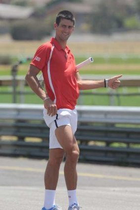 Going my way? Novak Djokovic is ready for 2013.
