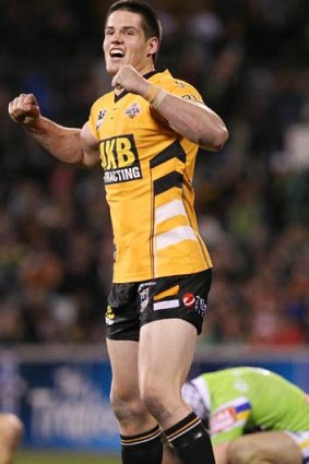 Determined to return ... injured Tigers forward Simon Dwyer.