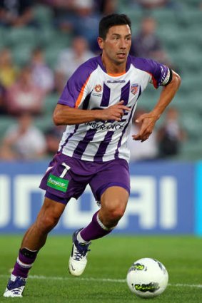 Disgruntled: Glory veteran Jacob Burns was nonplussed when left on the bench for last weekend's match in favour of Edwards' son, Ryan.