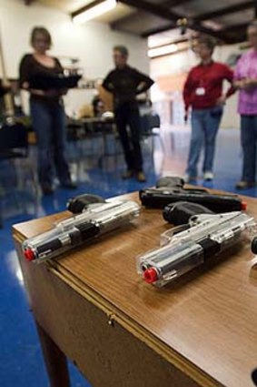 "Like shoe-shopping" ... gun ownership among American women has surged in recent years.