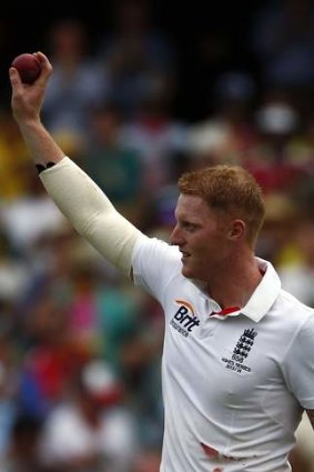 Dependable: Ben Stokes after taking his sixth wicket in the Australian first innings.