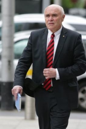 Essendon Chairman Paul Little arrives at the Federal Court hearing. 