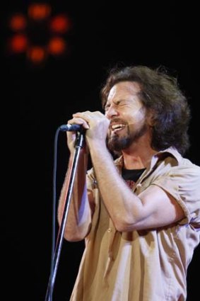 Lifting the lid ... Pearl Jam frontman Eddie Vedder.