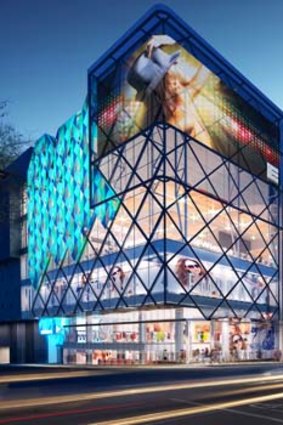 An artist's impression of the new Emporium building in Lonsdale Street, which will contain 225 stores.