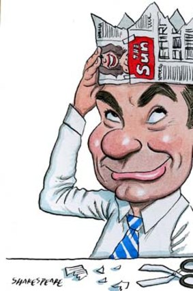 Daddy's boy &#8230; Lachlan Murdoch seems to be in favour with father Rupert. <em>Illustration: John Shakespeare</em>