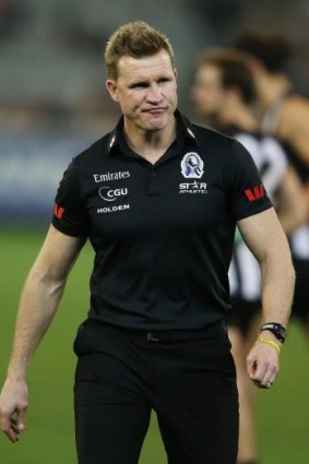 Nathan Buckley during Saturday's game.