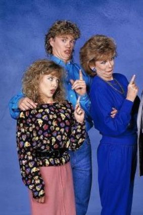 Craig McLachlan with his former <i>Neighbours</i> co-stars, including Kylie Minogue, left, around the late 1980s.