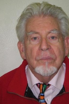 Rolf Harris' mugshot.