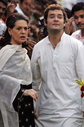 The Gandhis, mother and son.