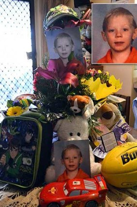 A shrine for five-year-old Peter "Mucka" Gelissen.