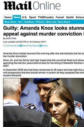 Confusion ... initial reporting of the Amanda Knox verdict on some websites was wrong.