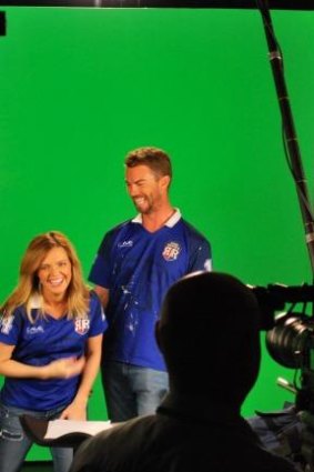 Behind-the-scenes with Jemma and Ben at the Nine Perth studio.