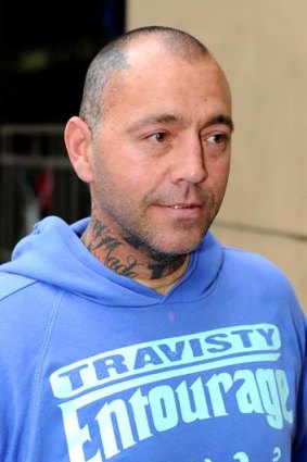 Bandidos bikie gang enforcer Toby Mitchell.