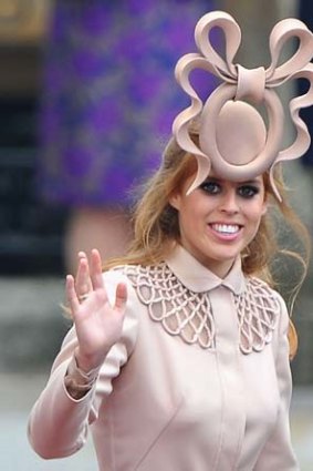 That hat: Princess Beatrice of York at the royal wedding last year.