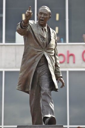 John Kennedy's statue rests at Hawthorn's Waverly Park home.