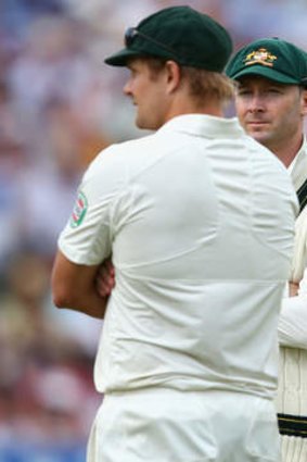 The body language between he and captain Michael Clarke during the series wasn't too flash either.