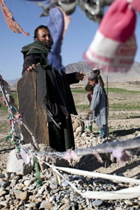 The graveyard where Amrullah Khan and five family members are buried.