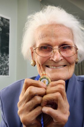 Jane Miller with her medal.
