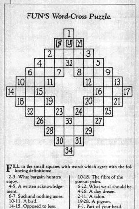 The first crossword.