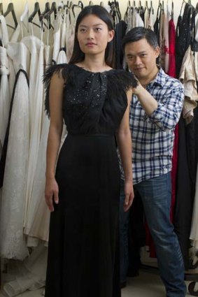 Brisbane designer George Wu and Asia Pacific Screen Awards hostess Rachel Choi.