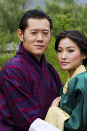 Bhutan's King Jigme and fiancee Jetsun Pema.