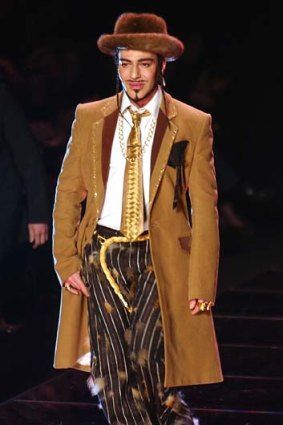 Catwalk ... John Galliano at a 2004 Paris show, in an outfit reminiscent of an ultra-orthodox Jew.