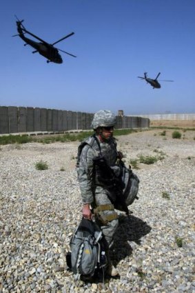 A US soldier in Iraq in 2008.