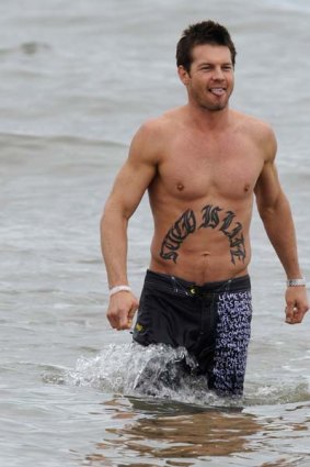 Ben Cousins at a Richmond recovery session.